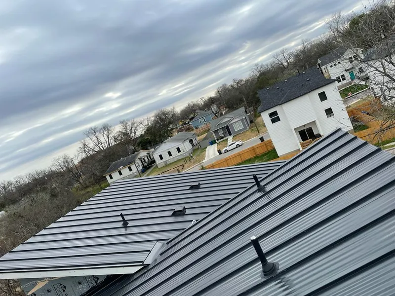 Standing seam metal roof panels with vents for Skylight Repair in Pontotoc